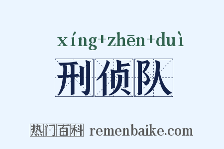 刑侦队是什么意思的图片